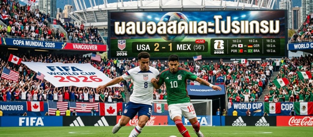 ผลบอลสดและโปรแกรม ฟุตบอล โลก 2026 ครบทุกการแข่งขัน | WC 2026